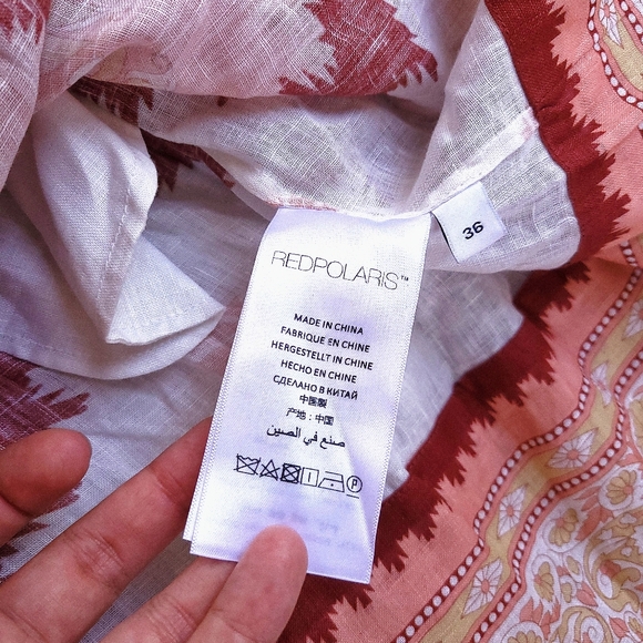 Redpolaris Revolve Floral print Cut Out Linen Puff Sleeve Mini Dress - Picture 7 of 10